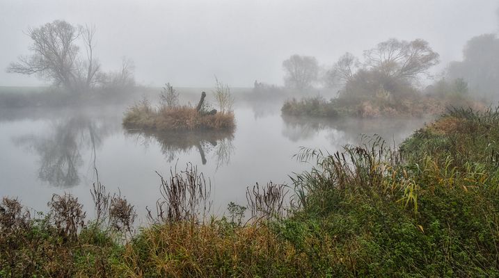 Nebel am Fluss