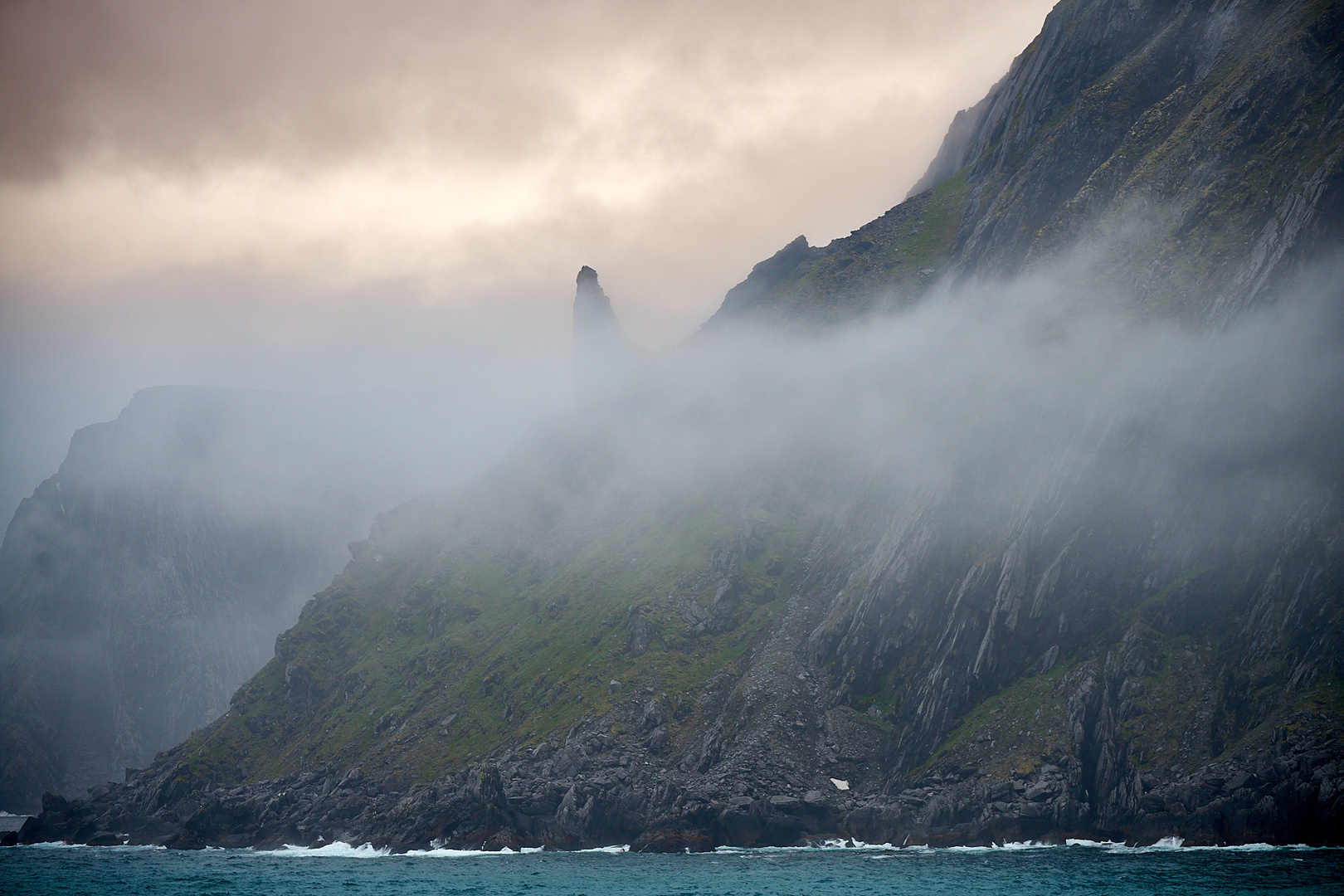 Nebel am Fuss des Nordkaps