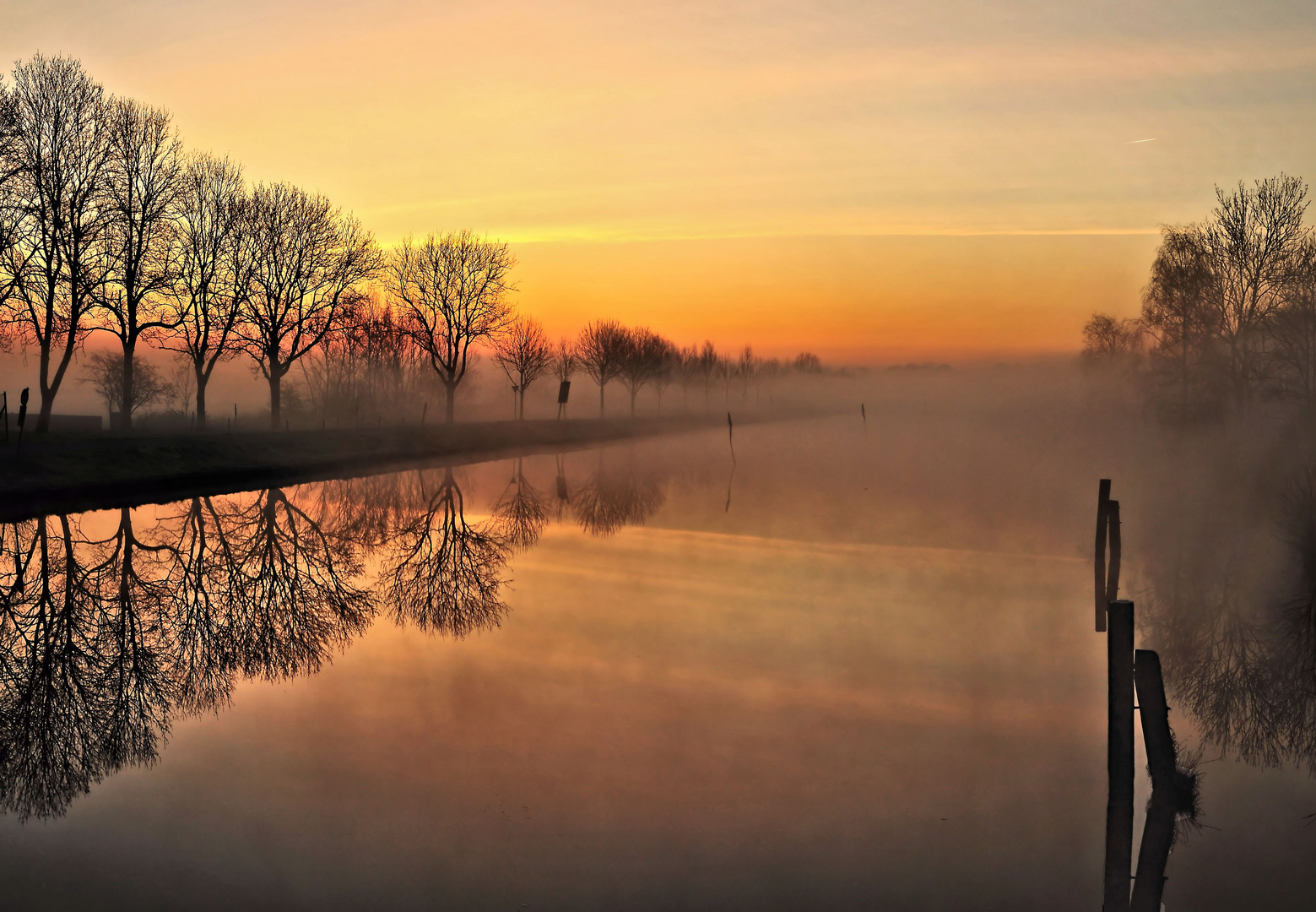 Nebel am Kanal