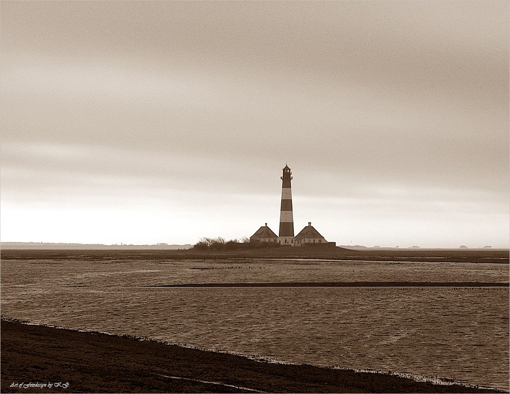 Nebel am Leuchtturm Westerhever...