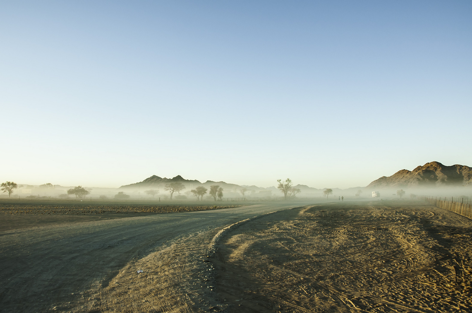 Nebel am Rande der Namib