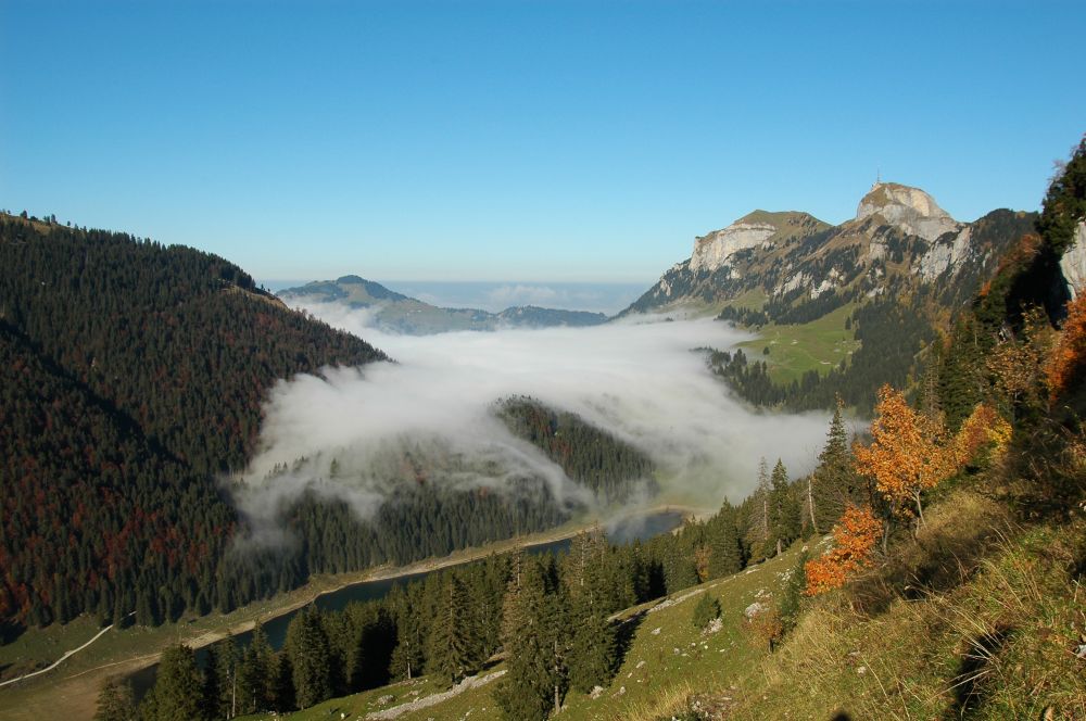 Nebel am Sämtisersee