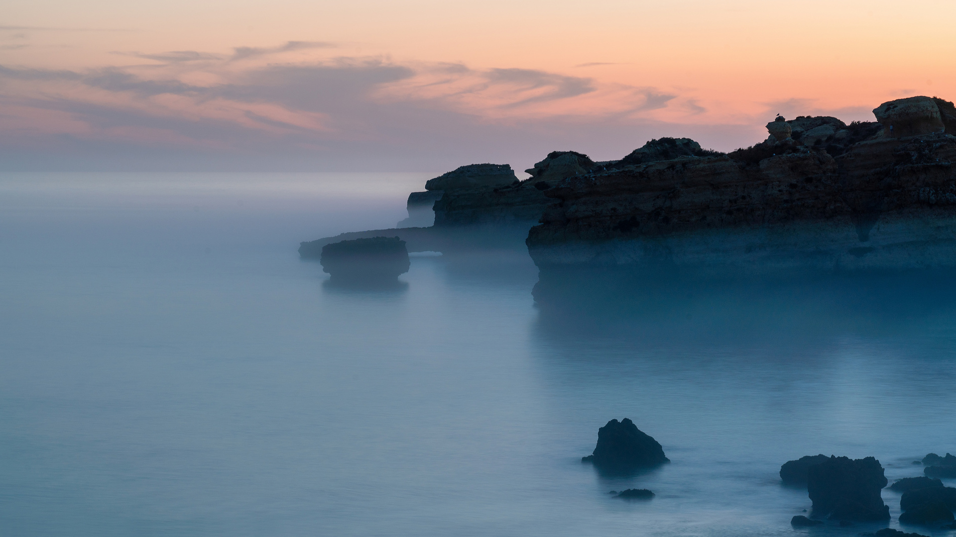 Nebel am Strand