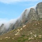 Nebel am Tafelberg in Kapstadt