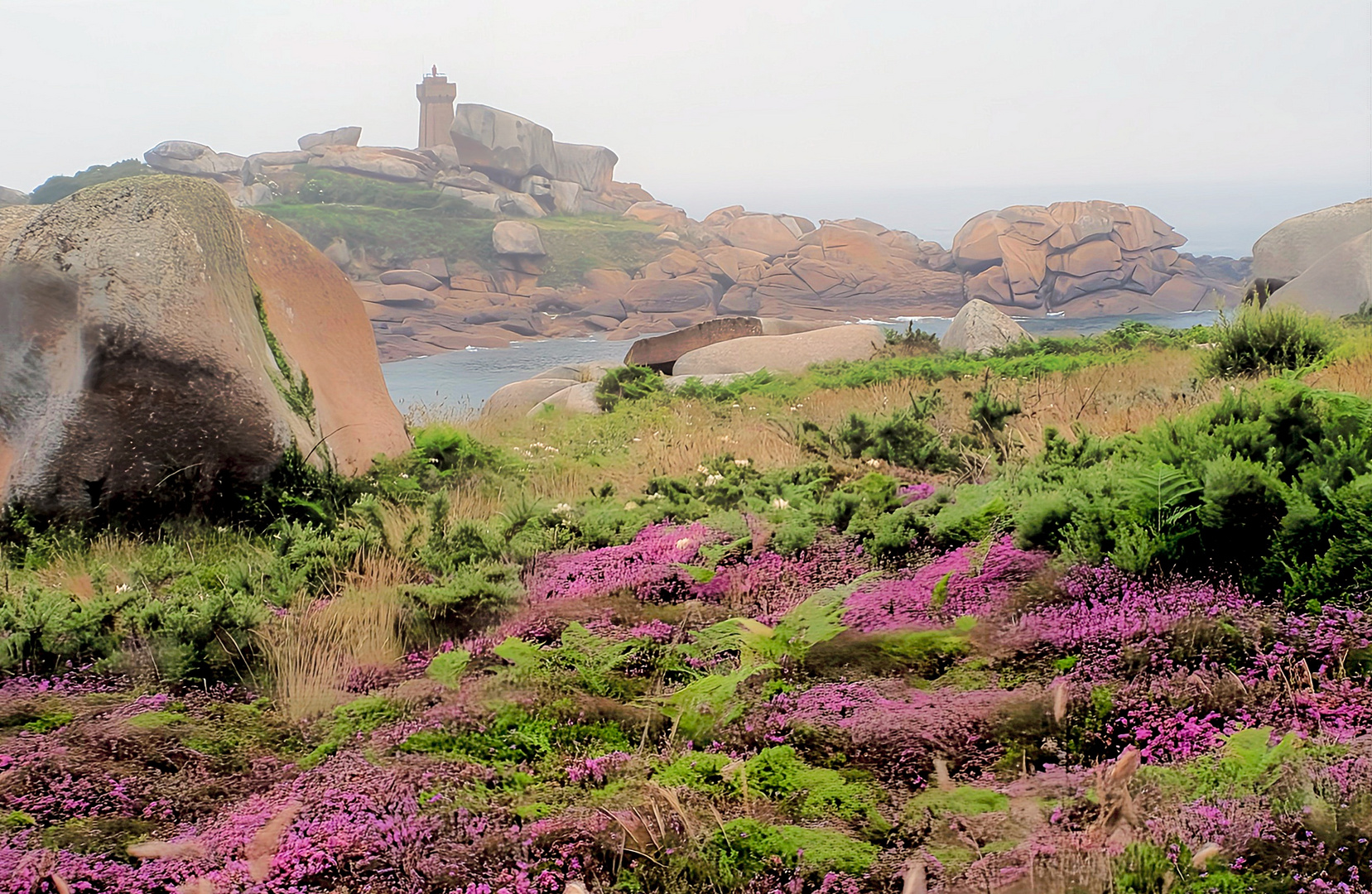 Nebel an der Cote de granit Rose.