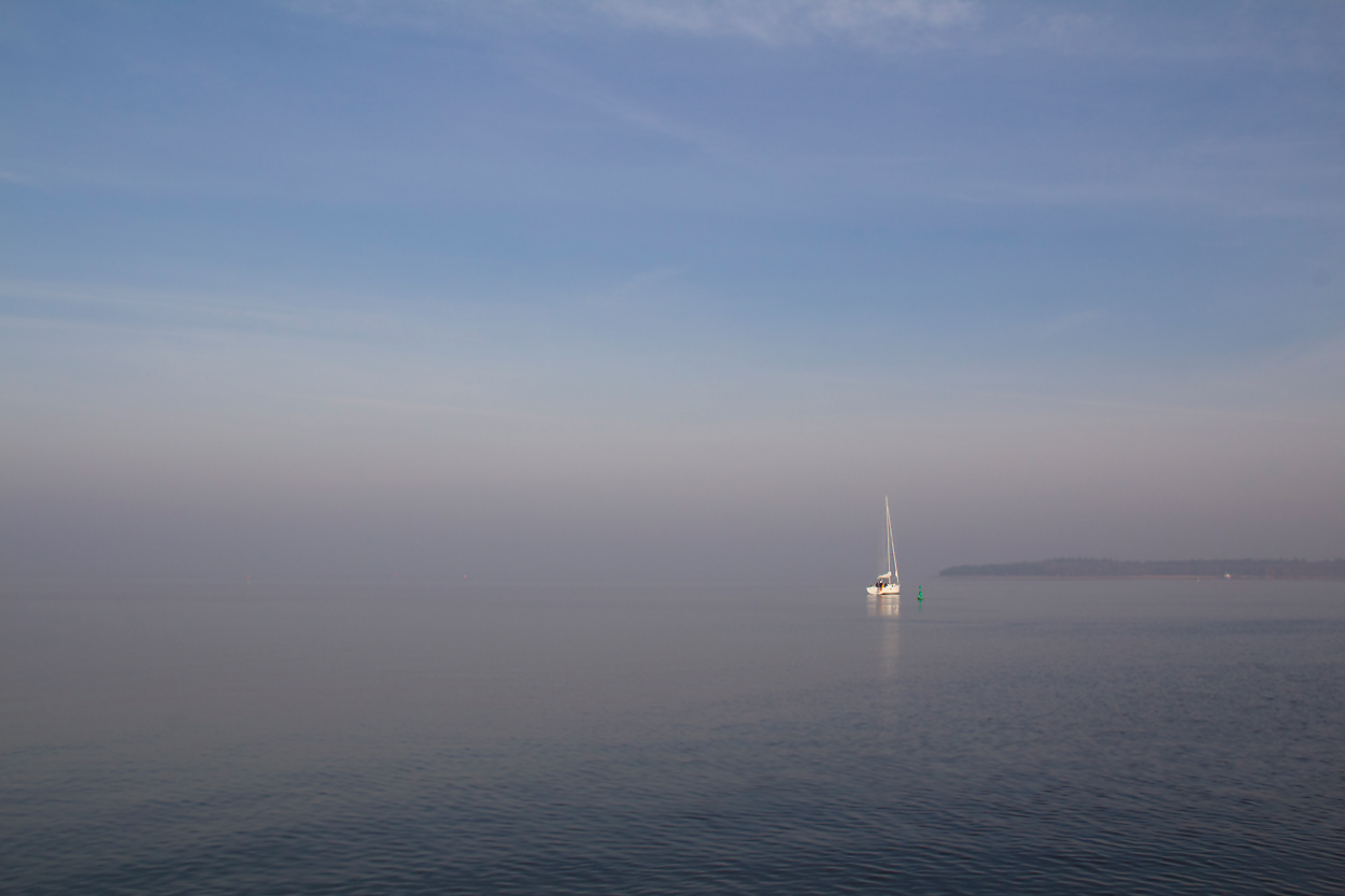 Nebel auf dem Greifswalder Bodden