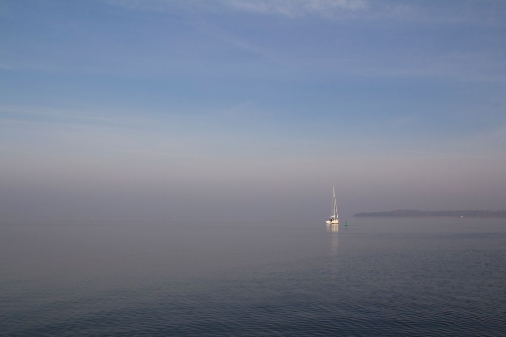 Nebel auf dem Greifswalder Bodden