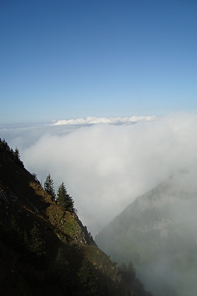 Nebel auf dem Mythen