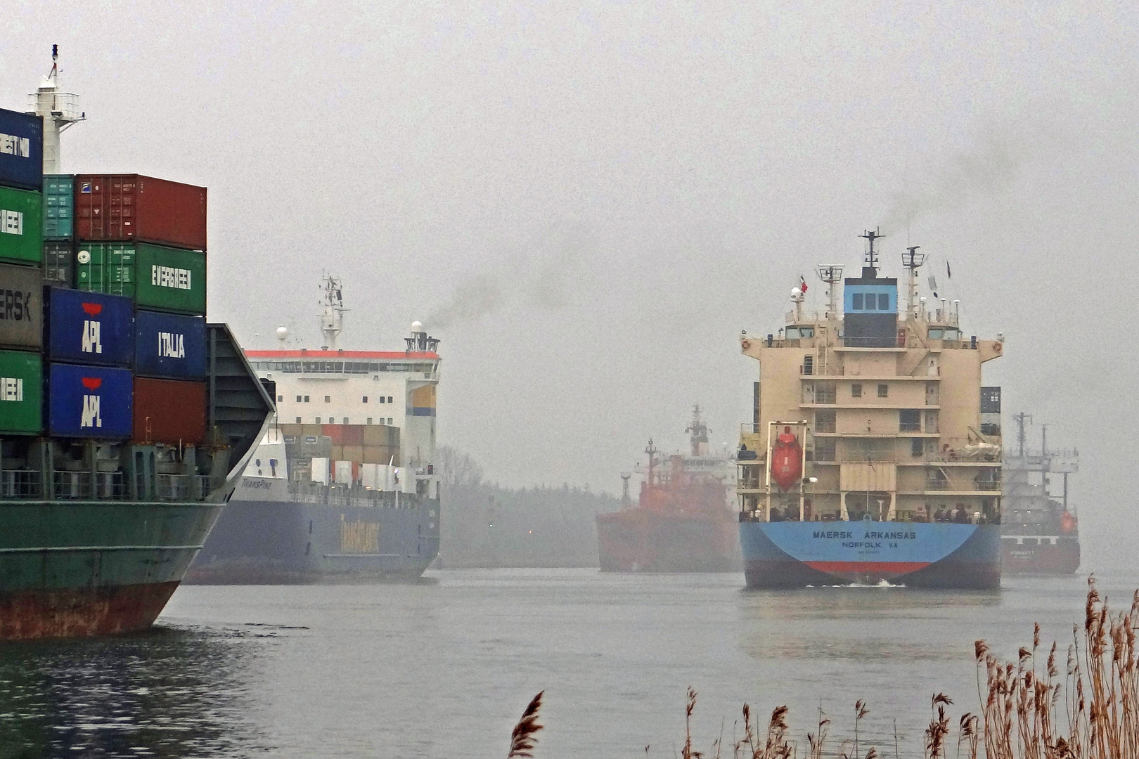 Nebel auf dem Nord-Ostsee-Kanal