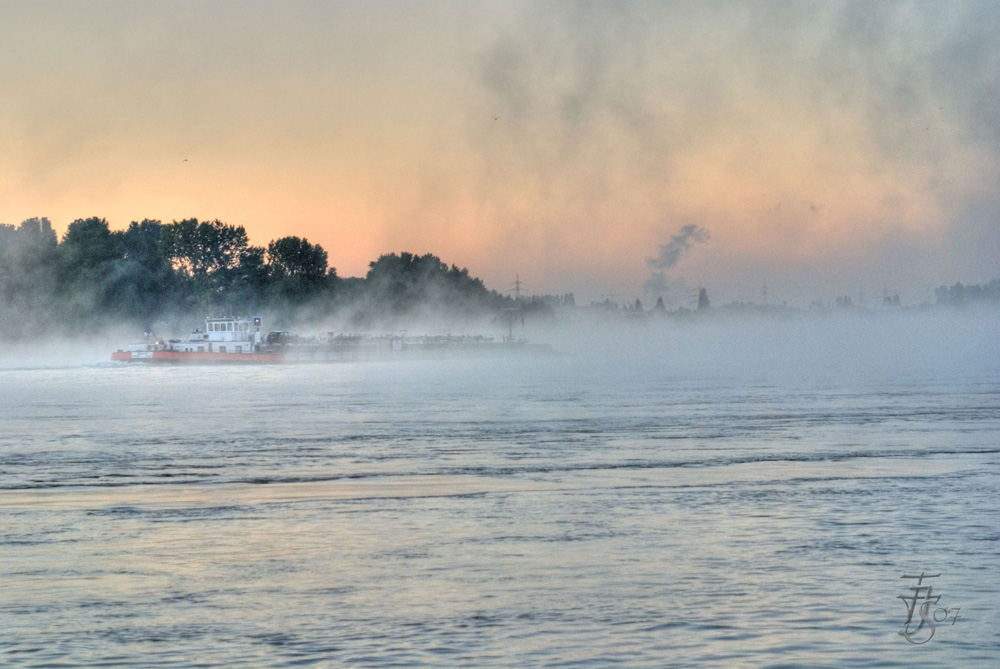 Nebel auf dem Rhein