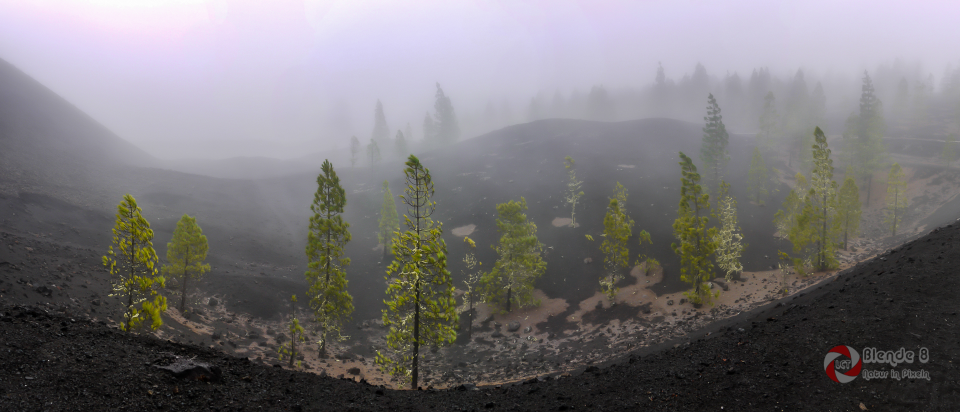 Nebel auf dem Vulkan