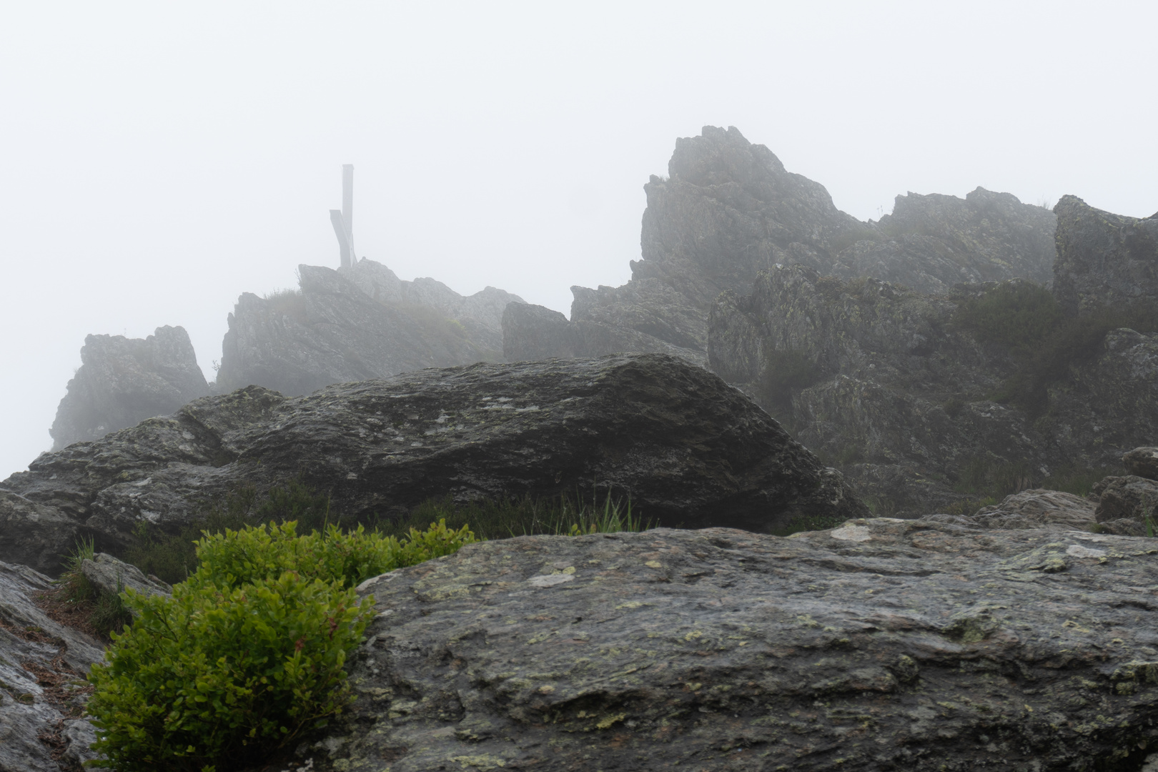 Nebel -auf dem Weg zum Ossergipfel 
