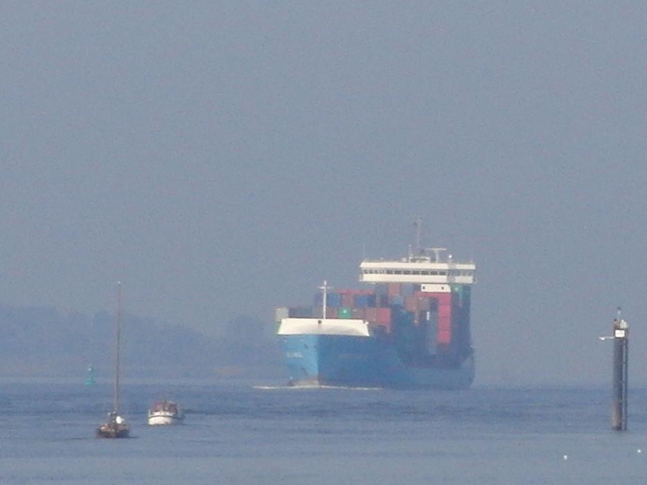 Nebel auf der Elbe bei Teufelsbrück