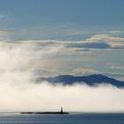 Nebel auf der Fahrt zwischen Prince Rupert und Port Hardy (Westkanada, Inside Passage)