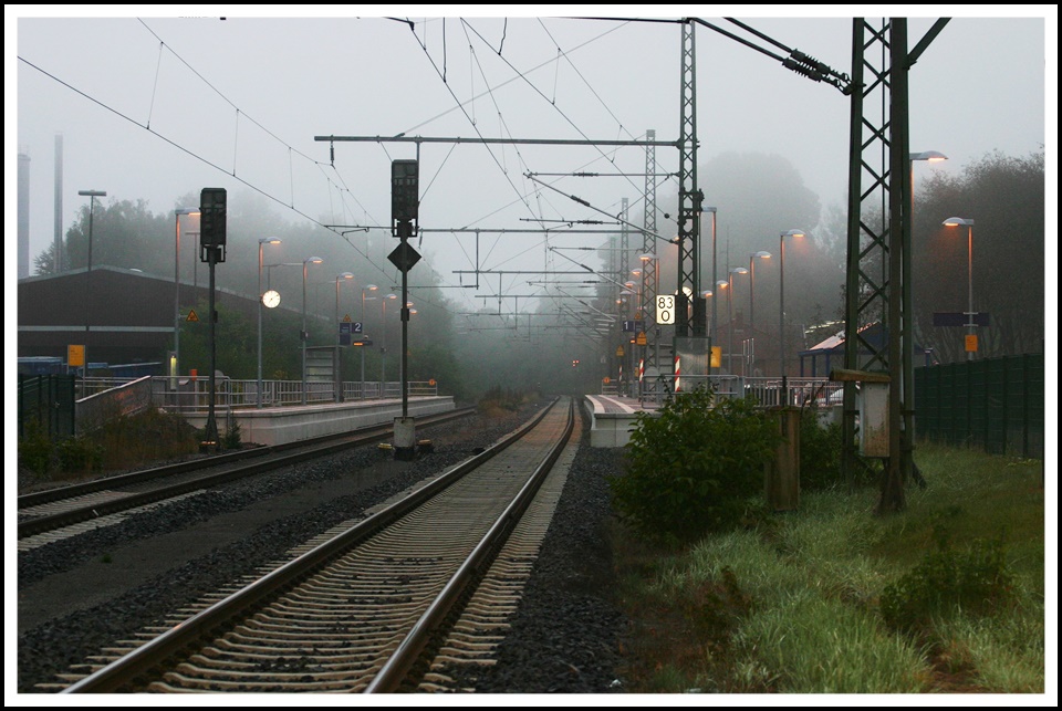 Nebel Bahnhof