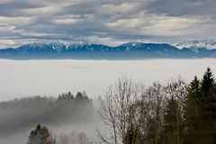 Nebel im Klagenfurter Becken