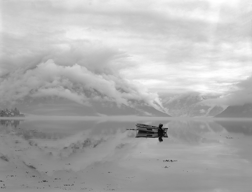 Nebel im Lustrafjord