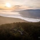 Nebel im Neckartal, Klosterruine St. Michael