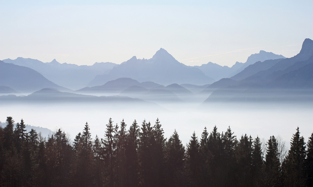 Nebel im Salzburger Becken