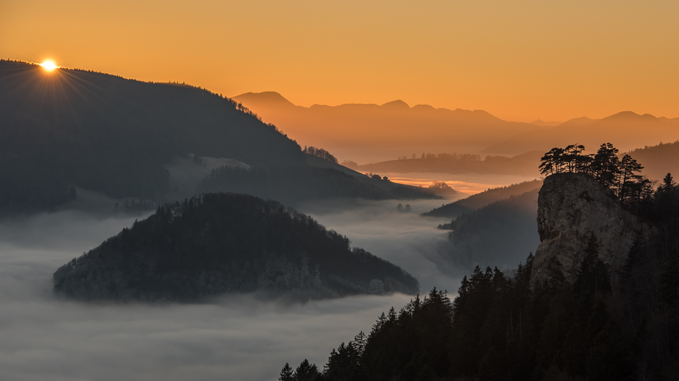 Nebel im Schweizer Jura