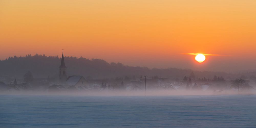 Nebel im Sonnenaufgang