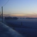 Nebel im Sonnenuntergang