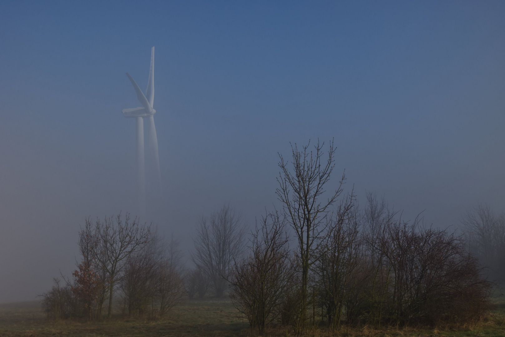 Nebel im Windpark