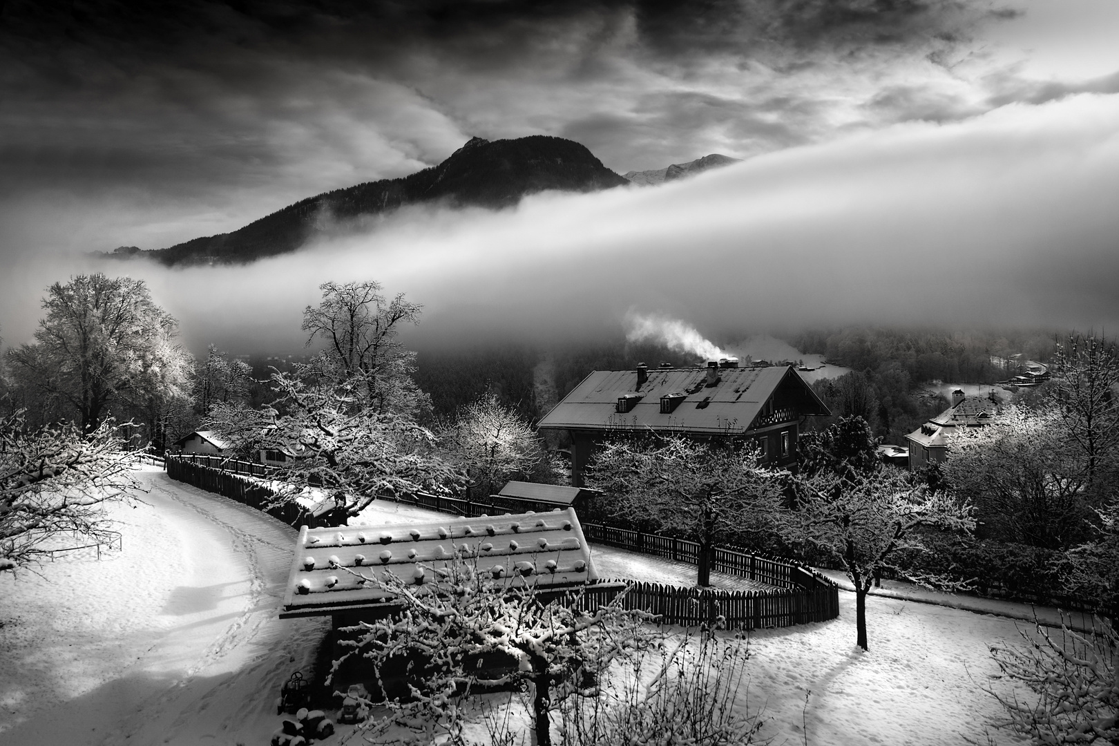 Nebel in Berchtesgaden