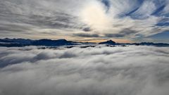 Nebel in den Allgäuer Alpen