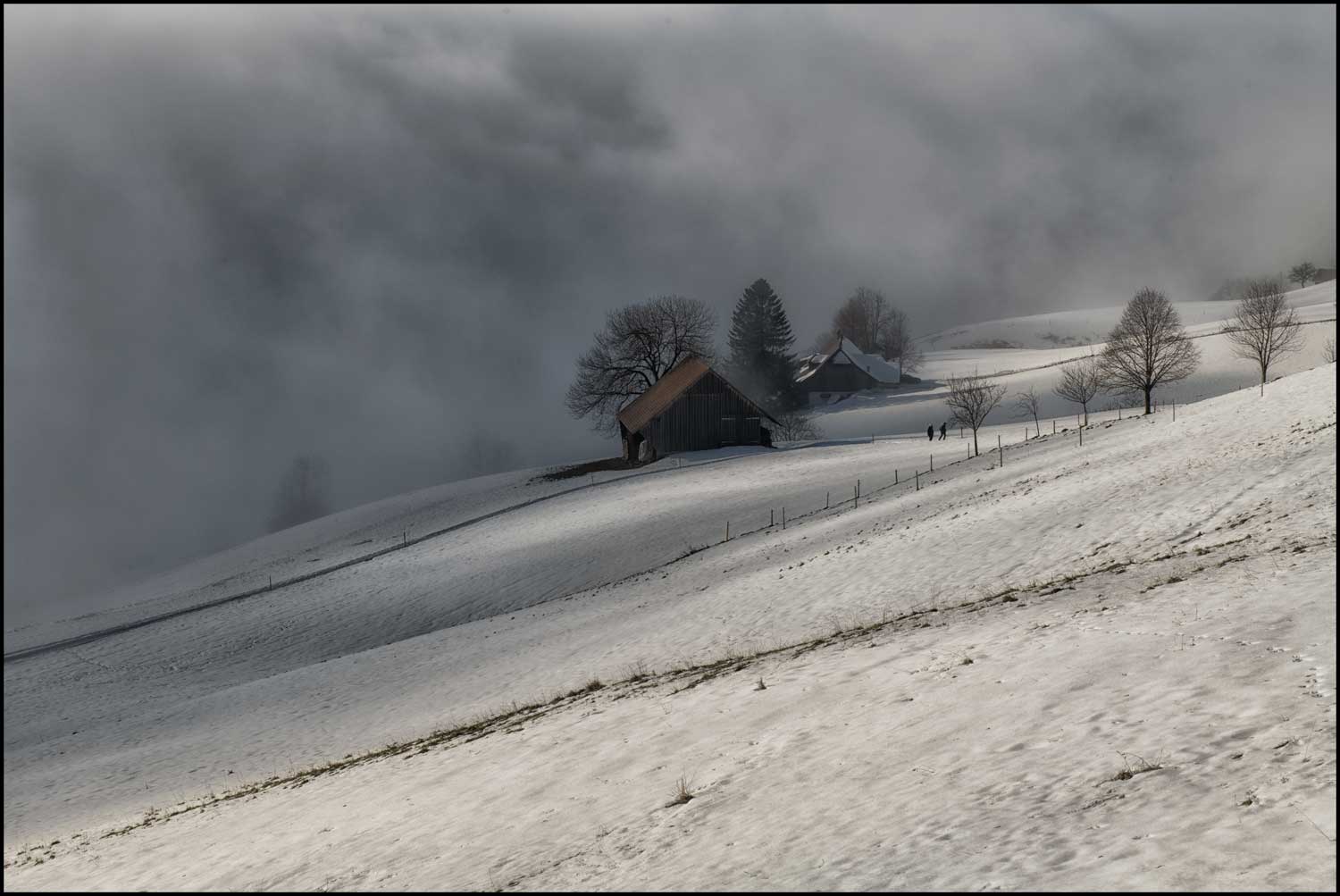 Nebel in den Alpen