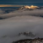 Nebel in den Bergen von Garmisch-Partenkirchen