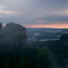 Nebel in den Schrammsteinen