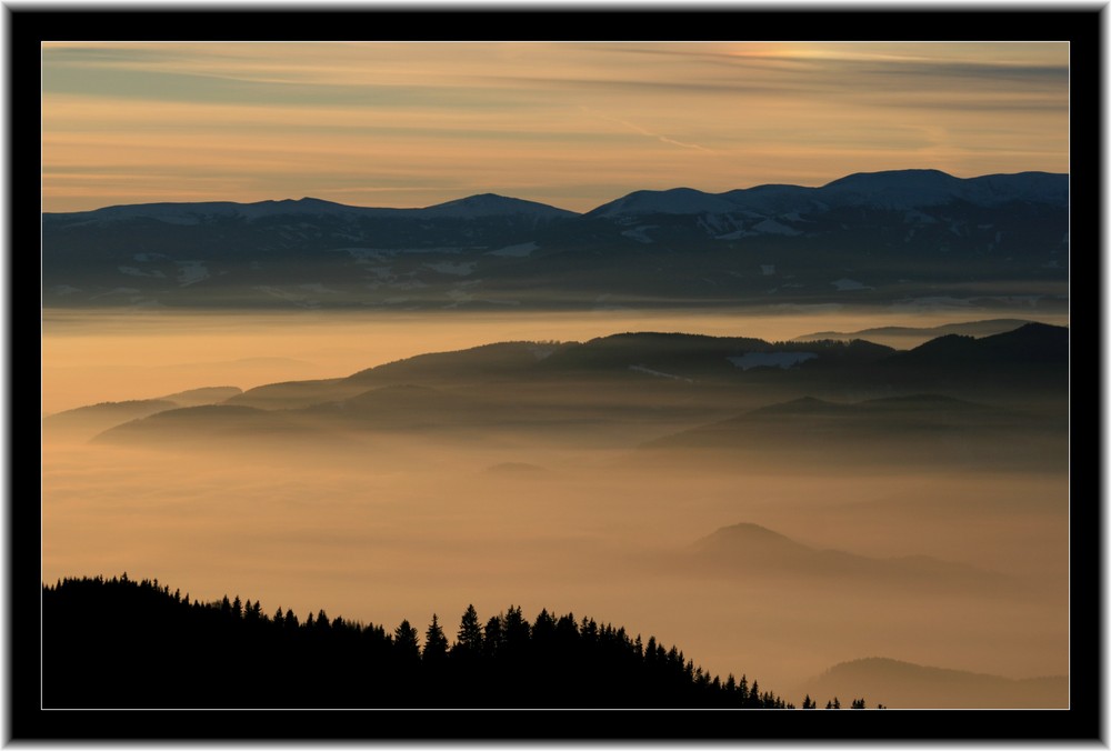 Nebel in den Tälern