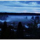 Nebel in der Abenddämmerung