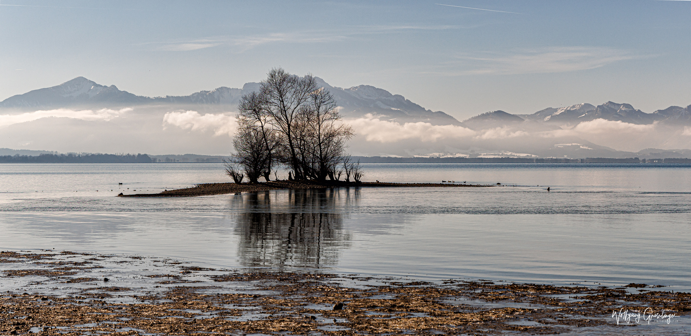 Nebel liegt im Tal