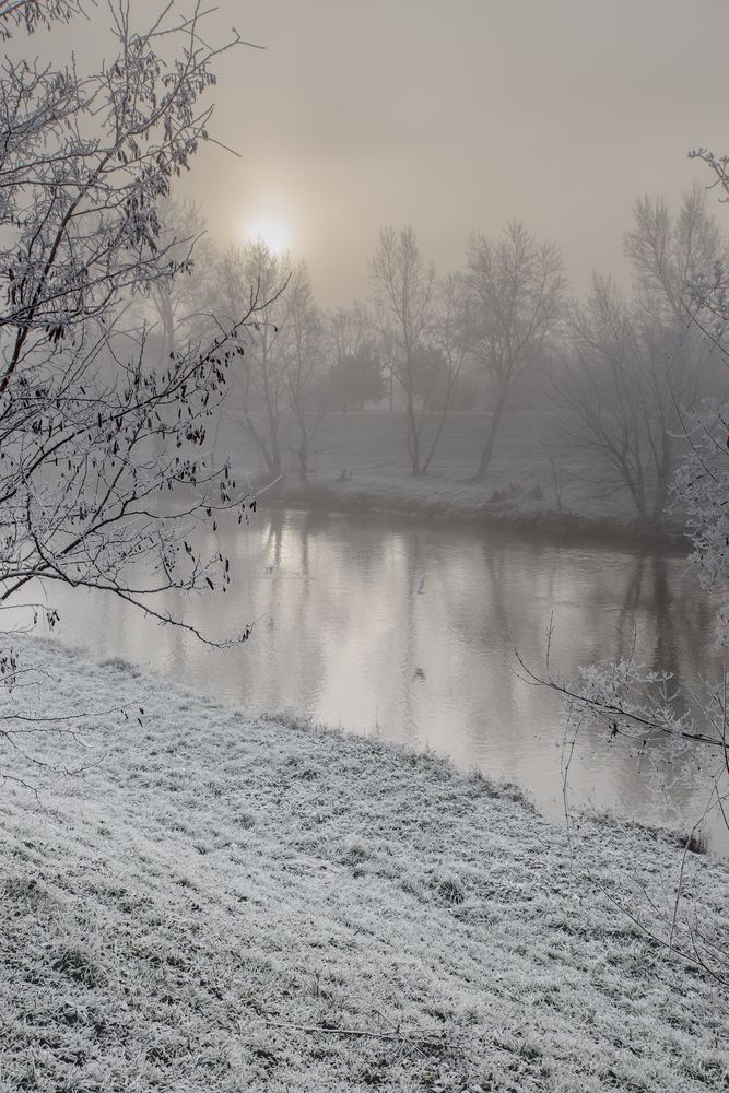 Nebel, Morgenfrost und Morgensonne