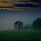 Nebel nach Sonnenuntergang