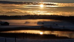 Nebel rollt heran am Fohnsee