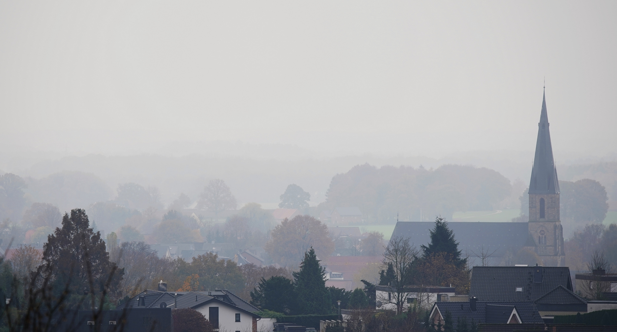 Nebel über Bad Iburg.