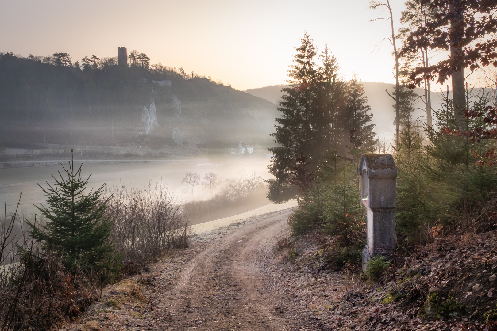 Nebel über dem Aachtal