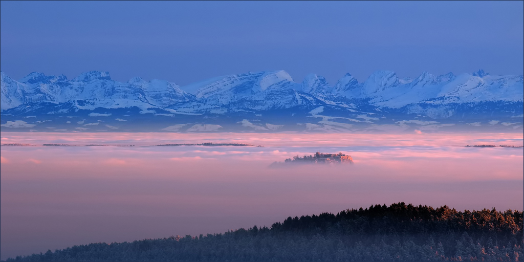 - Nebel über dem Bodensee -