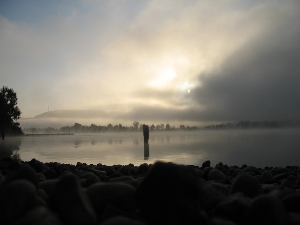 Nebel über dem Breitenauer See II von Edith 63