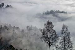 Nebel über dem Ennstal