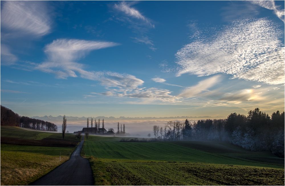 Nebel über dem Land