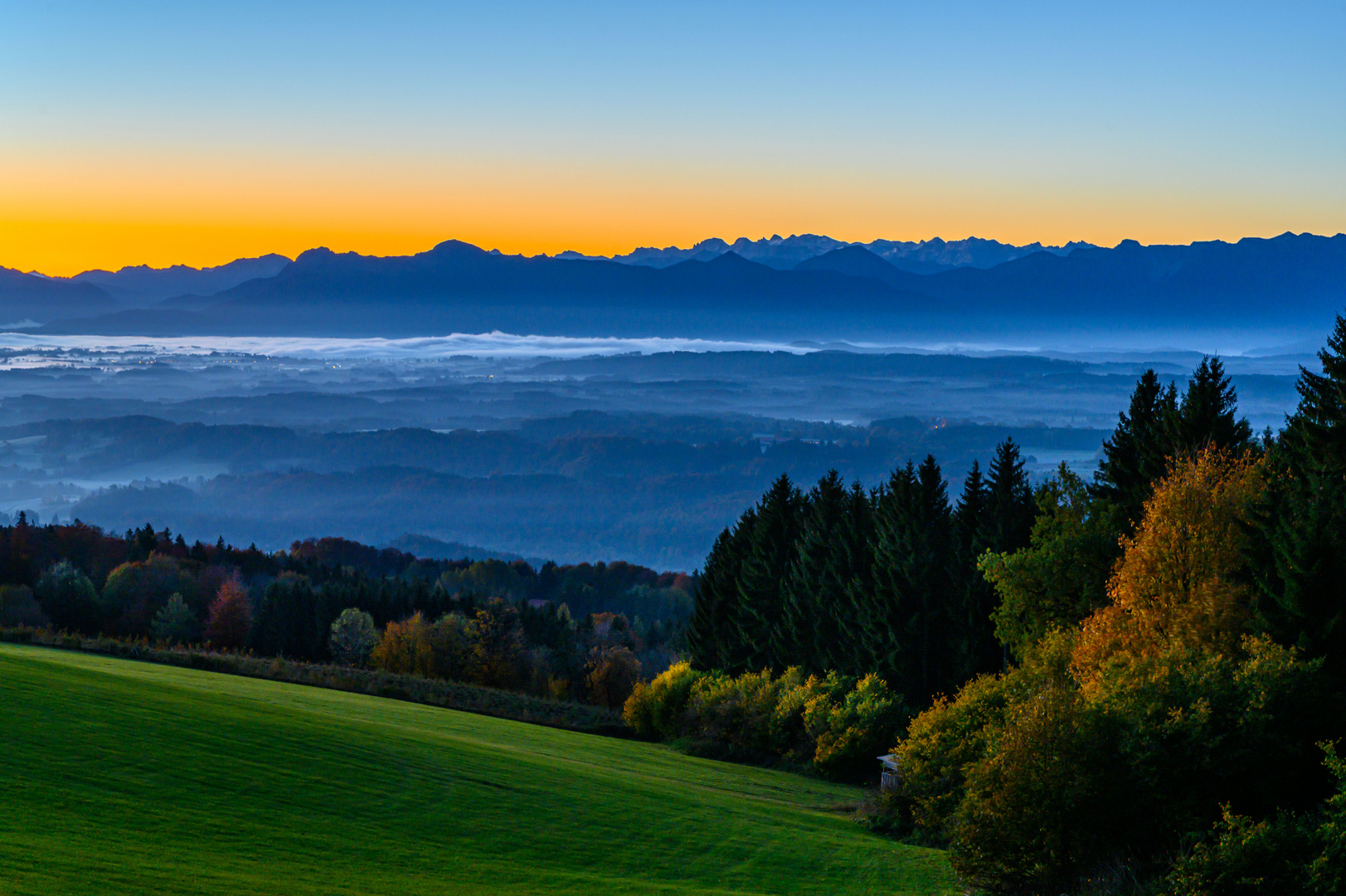 Nebel über dem Murnauer Moos