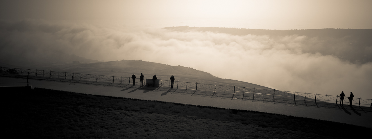 Nebel über dem Rhein