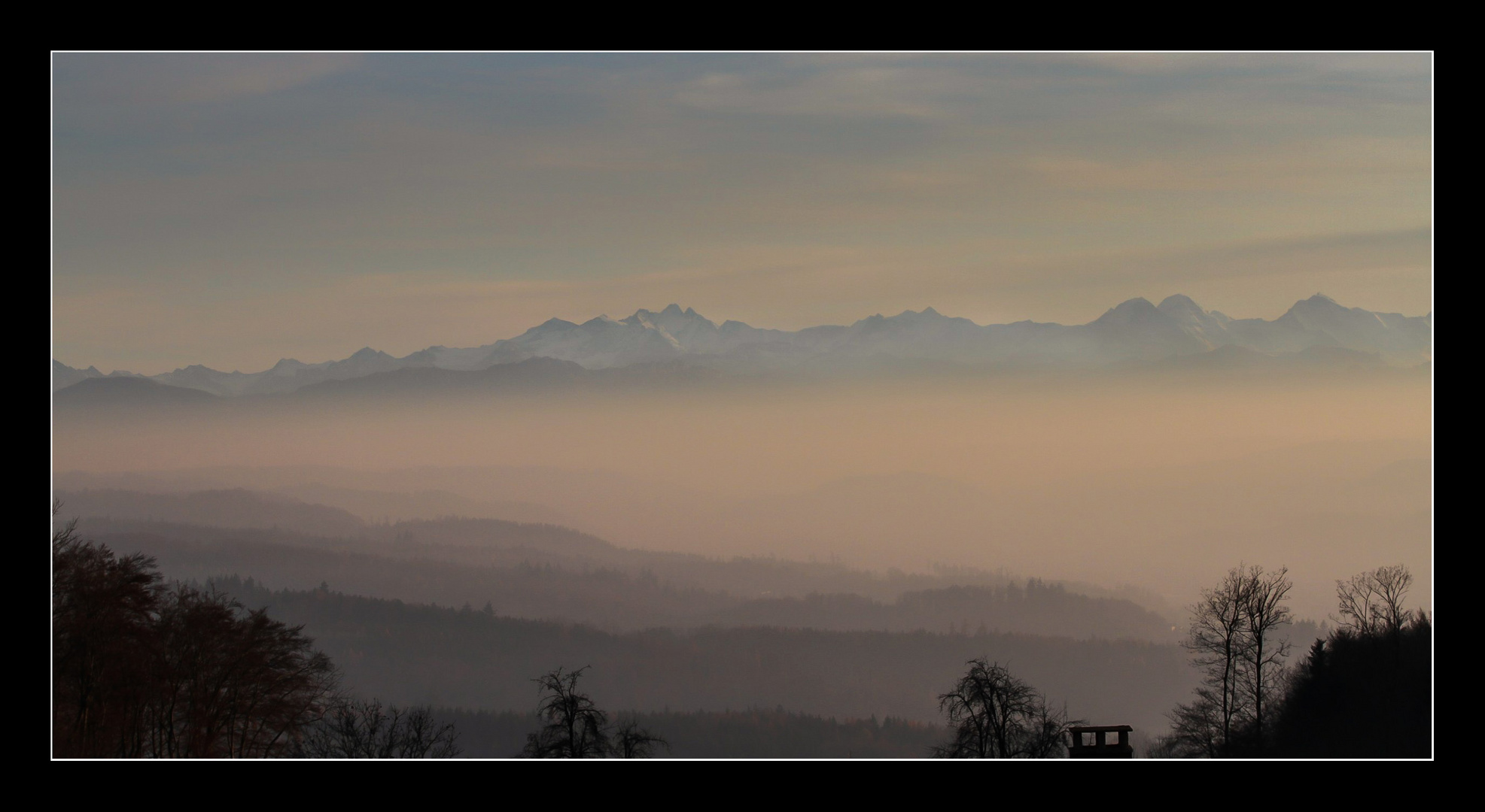 Nebel über dem Schweizer Mittelland.