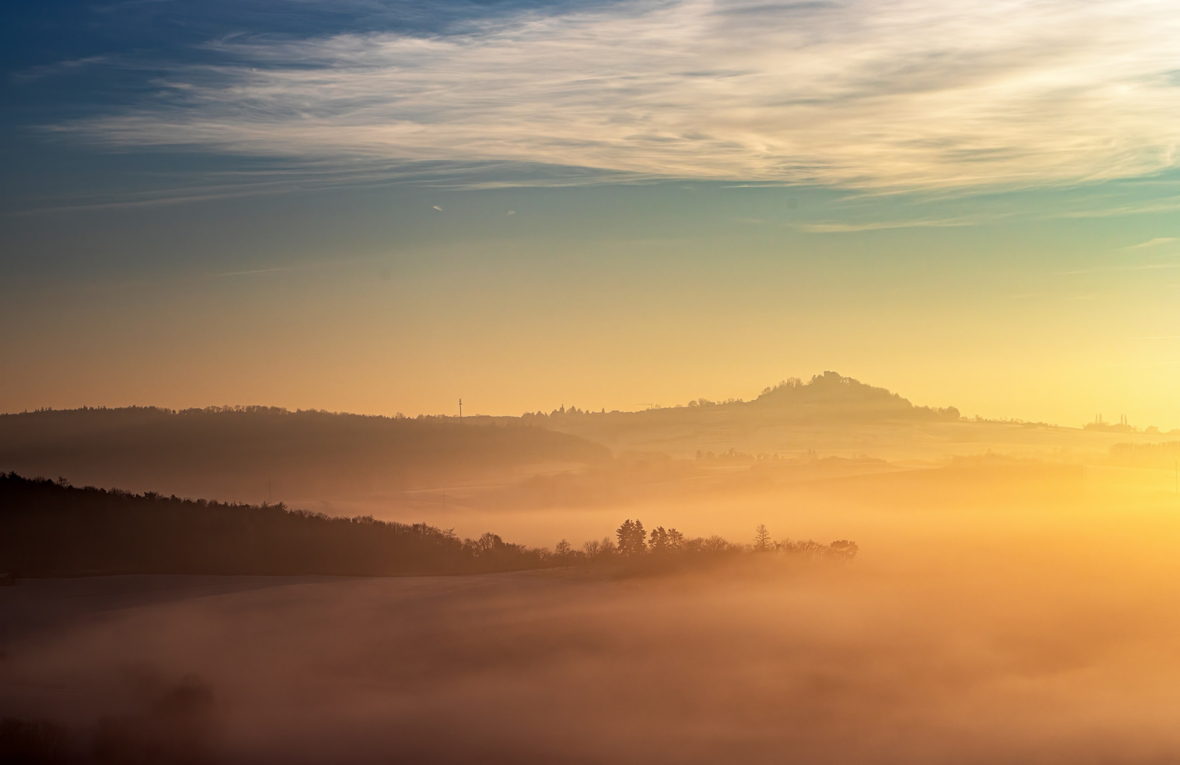 Nebel über dem Tal