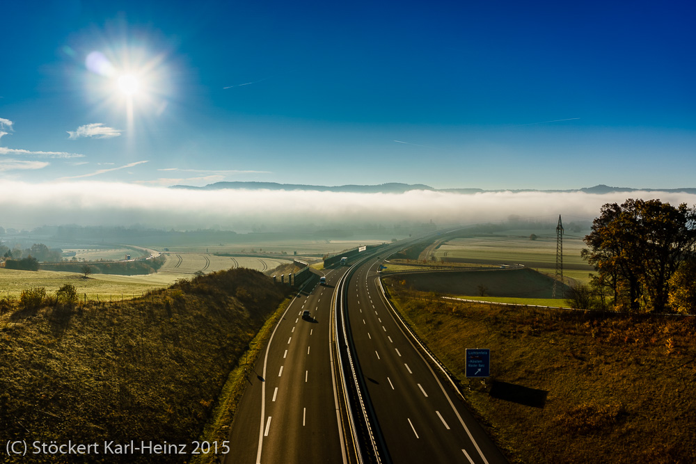 Nebel über den Tal