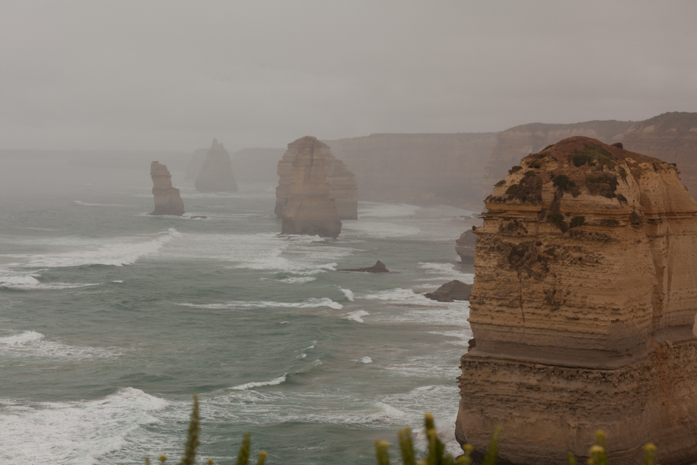 Nebel über den Twelve Apostles